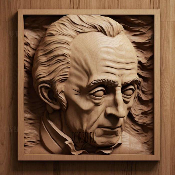 Immanuel Kant 4 stl model for CNC